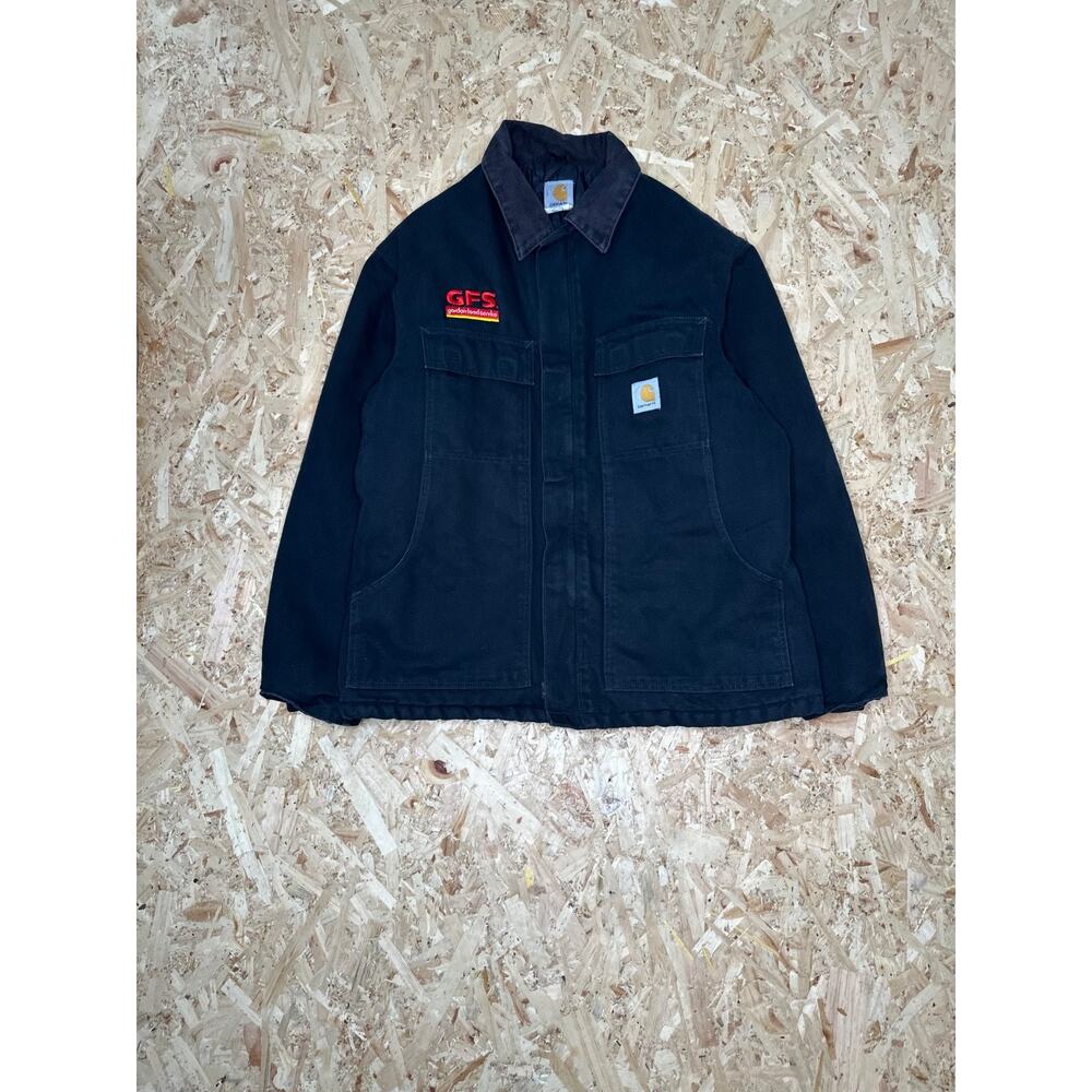 Y2K Carhartt Duck Mens Jacket Black Sz L
